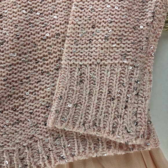 Blush Sweater Sequins Bow Back, Size M - Picture 7 of 8